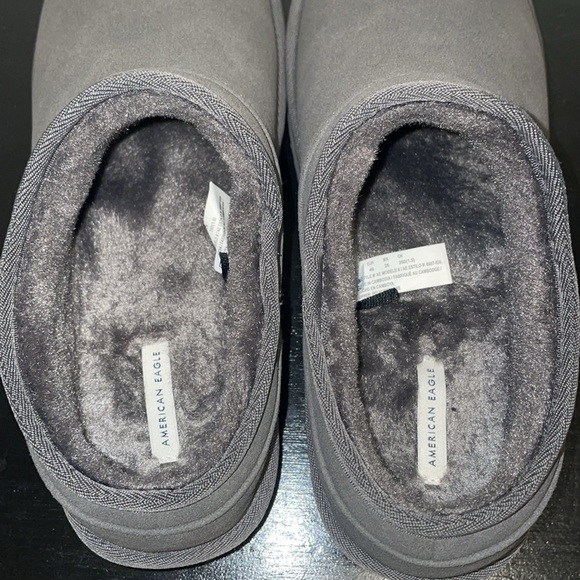 NWOT AE Tan/Brown Slip-On Platform “The Hangout” Bootie Slippers.  Size 9. - Picture 9 of 13